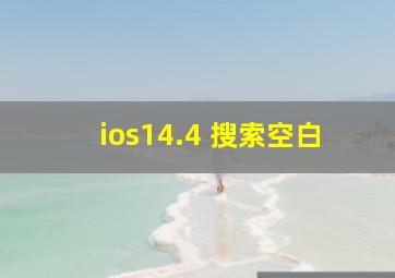 ios14.4 搜索空白